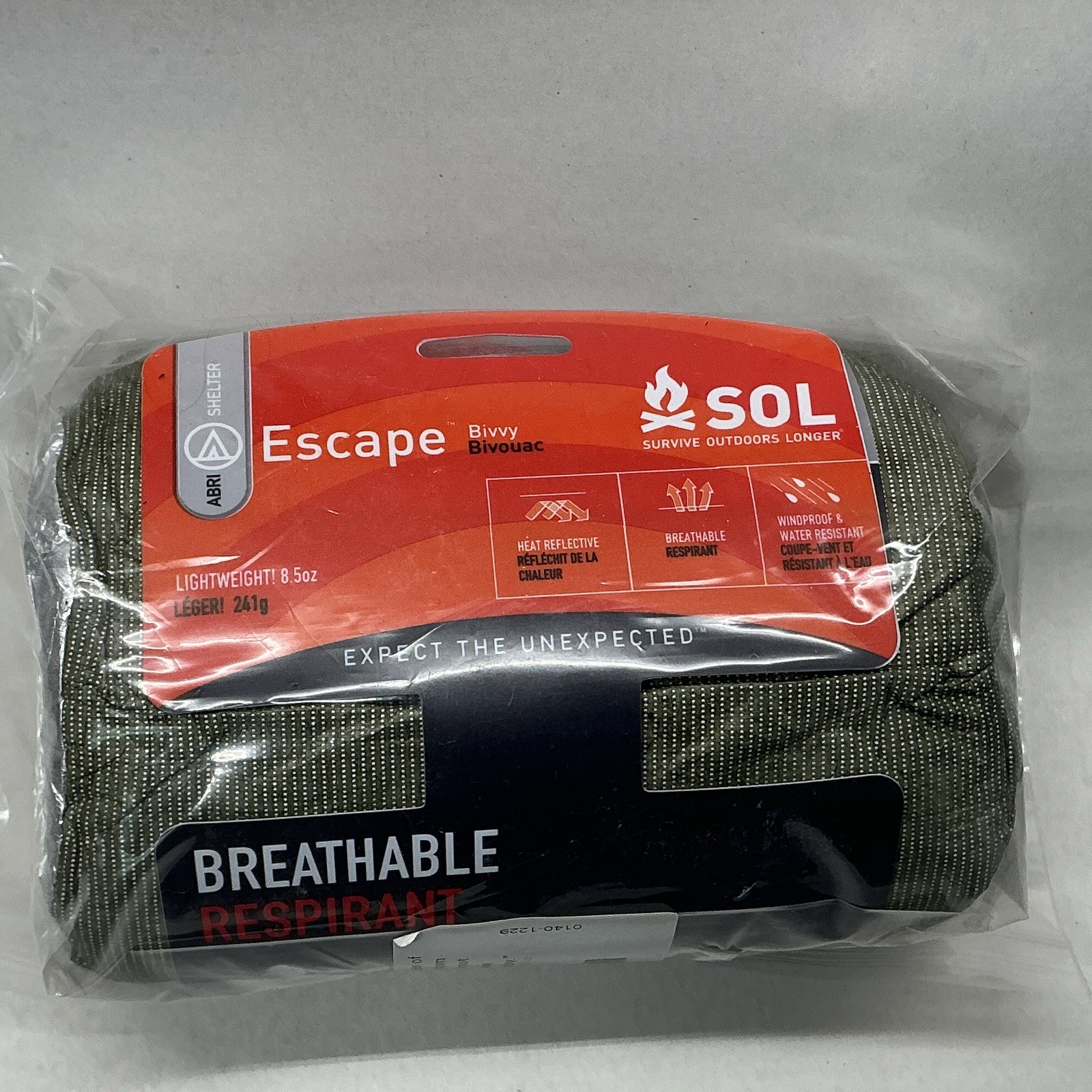 SOL Escape Bivvy Emergency Sleeping Bag Green Lightweight Breathable Windproof