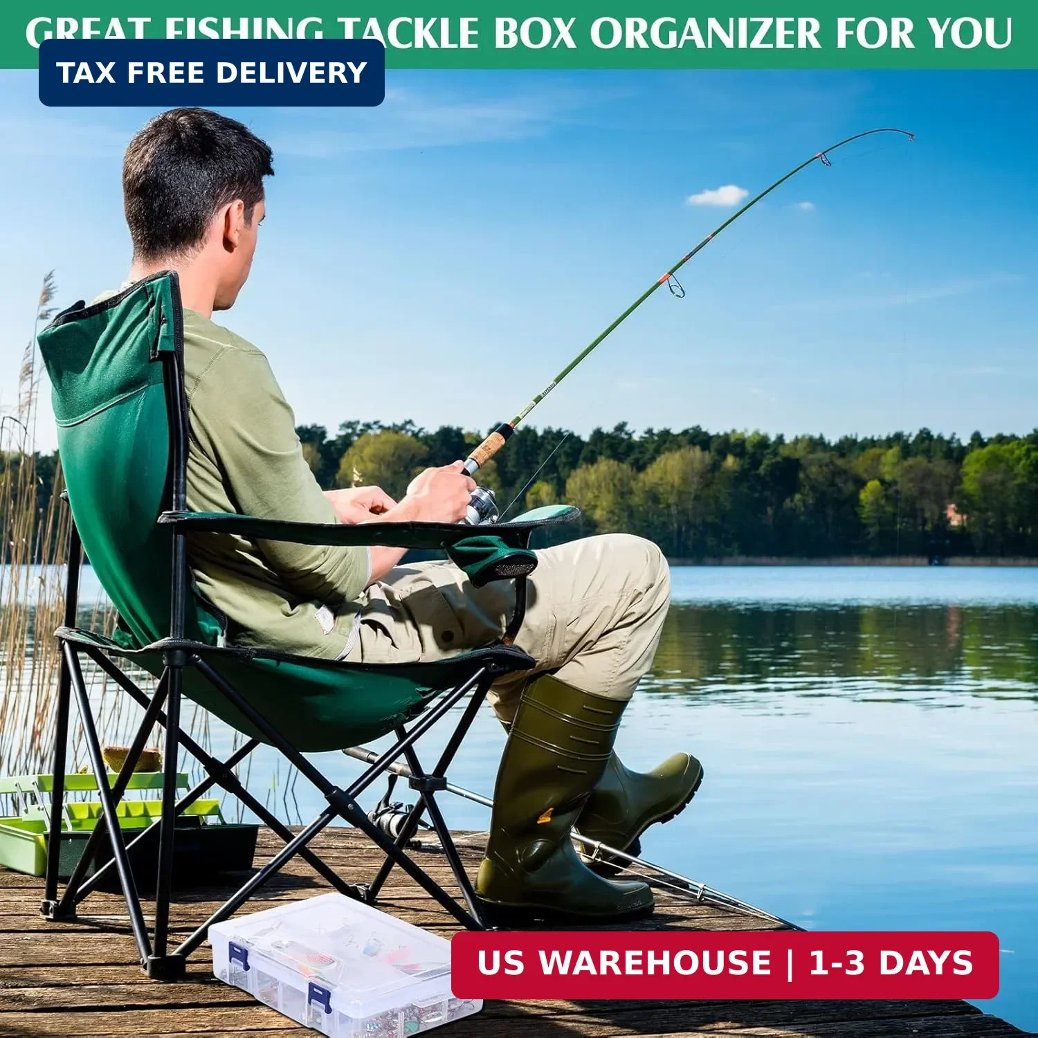 Honoson 6 Pack Fishing Tackle Box Organizer Storage Clear Fishing Box with Movab