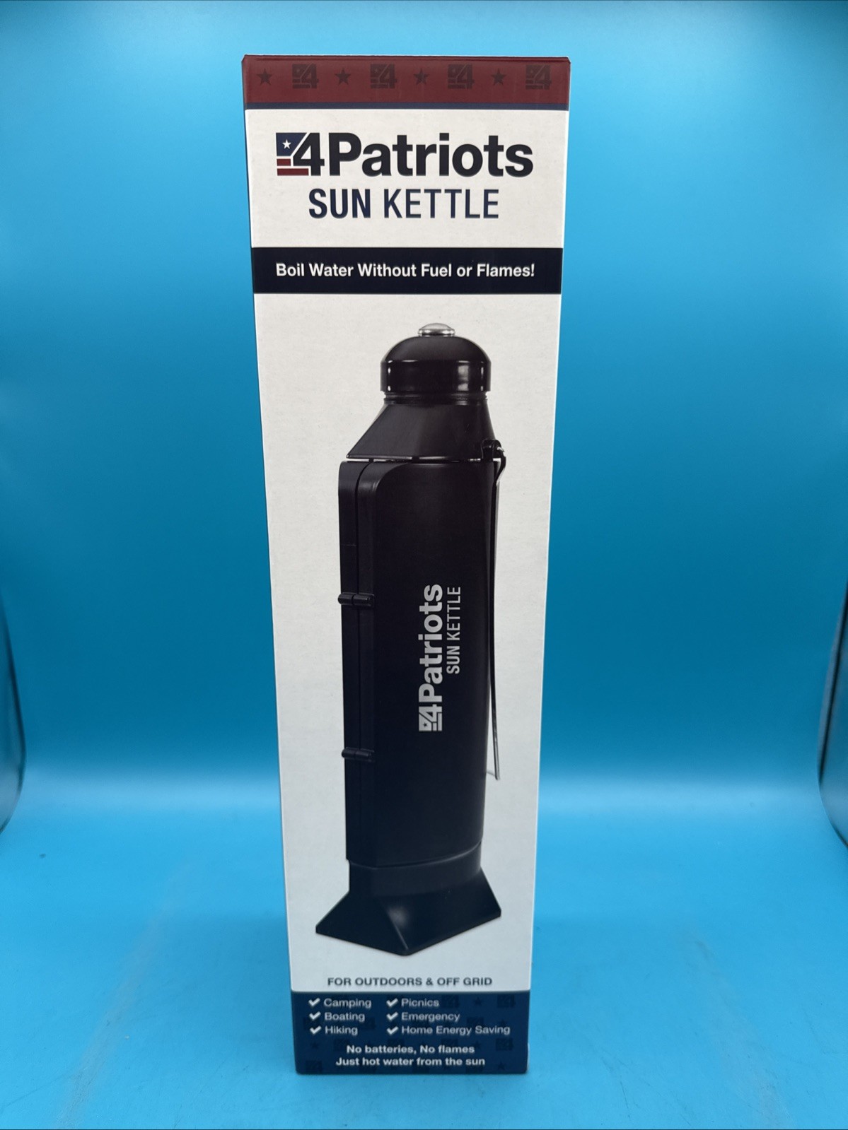4Patriots Sun Kettle Rocket Solar Thermos Cooker Boil Water Heater 4 Survival