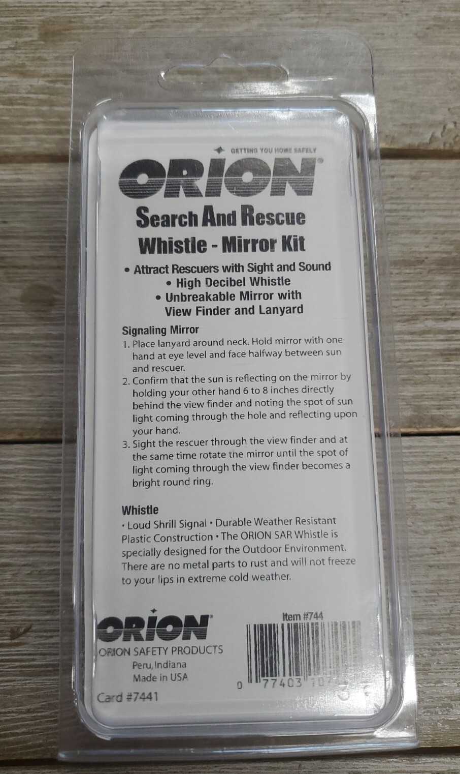 New Orion Search And Rescue Whistle-Mirror Kit