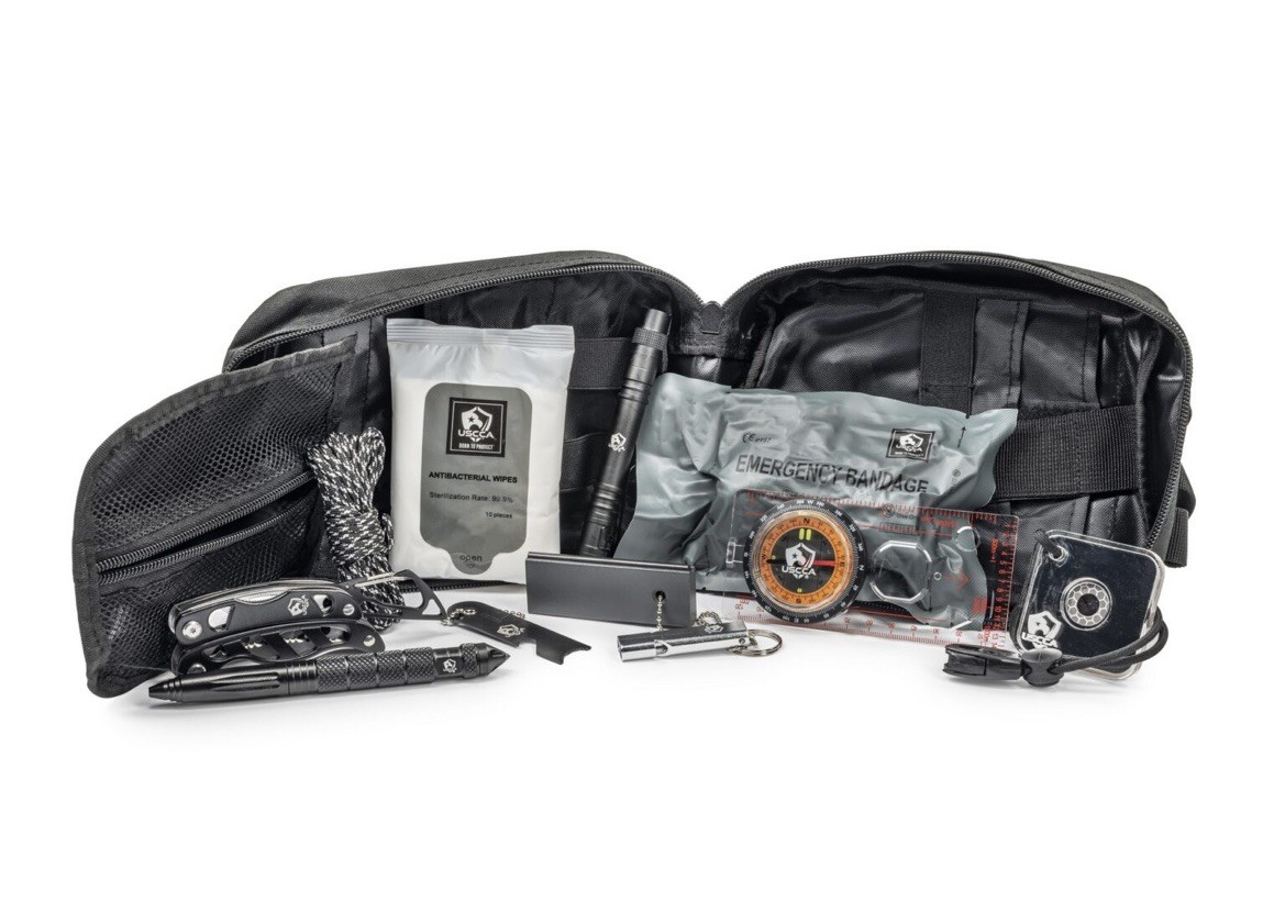 NEW USCCA Custom Survival Kit 10 Life Saving Items Tactical Bag Pouch Bugout