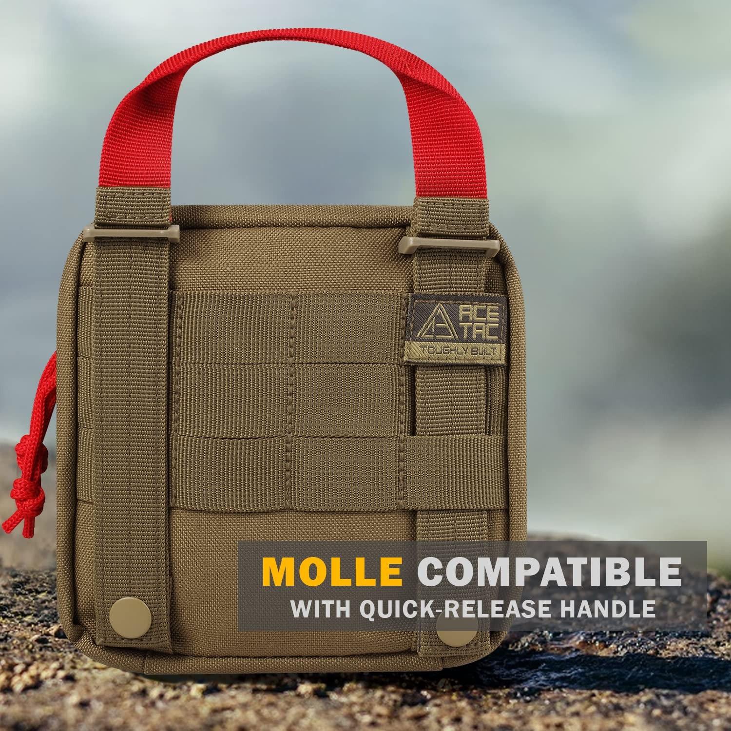Everlit 180 Pieces Tactical First Aid Kit IFAK Molle EMT Pouch Coyote Brown