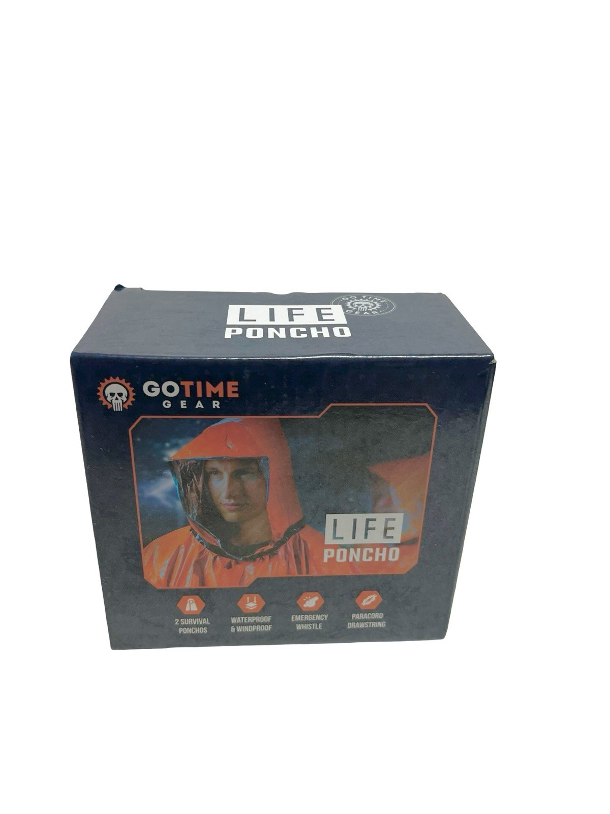 Go Time Gear Emergency Survival Poncho , Whistle & Paracord (2-Pack) New In Box