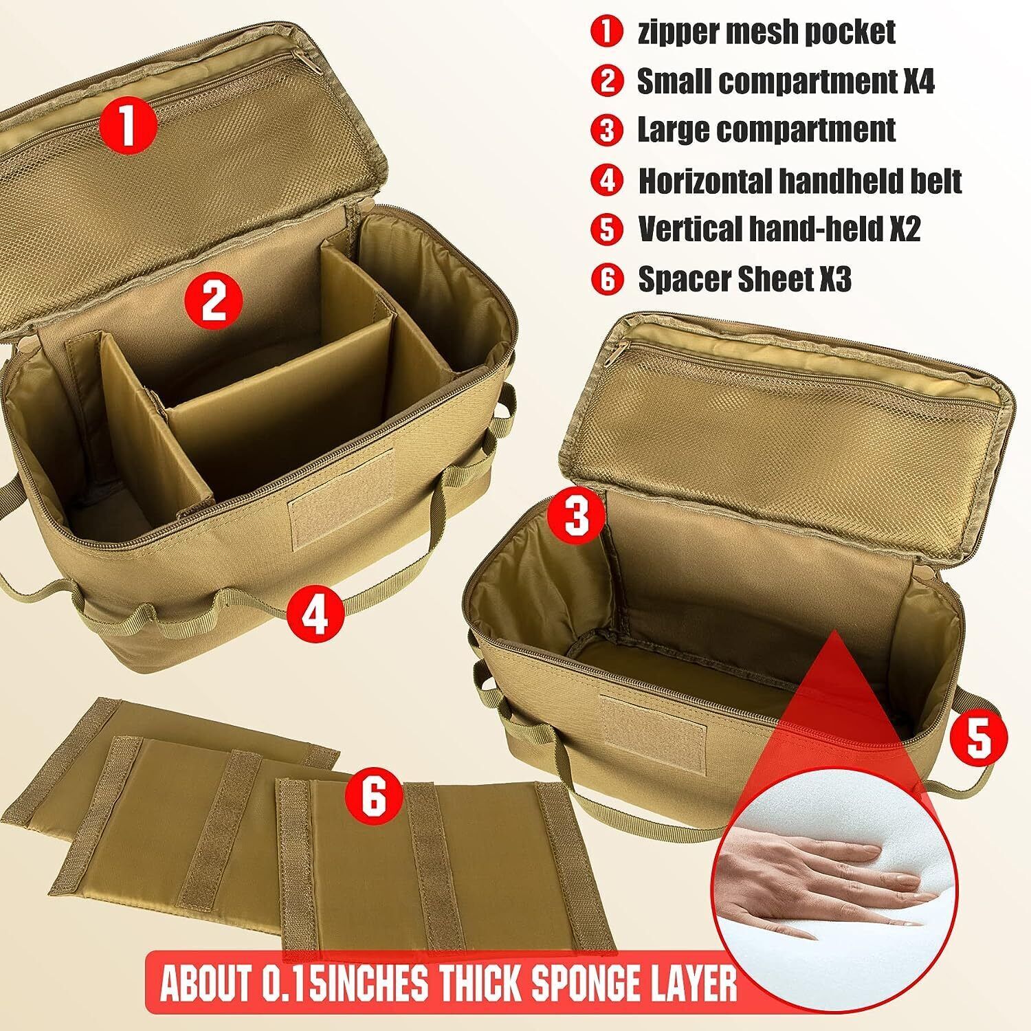 Outdoor Portable Camping Organizer Cookware Anti-collision Picnic Storage Bag
