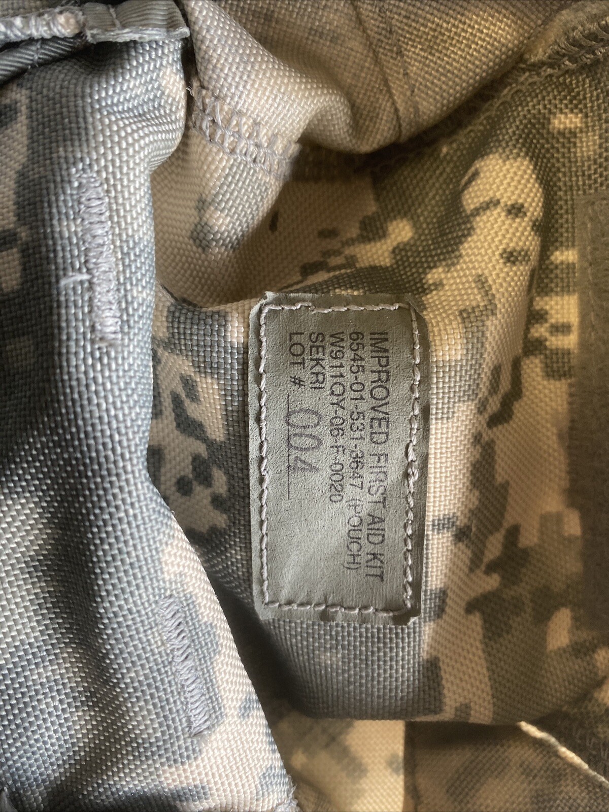 US Military MOLLE II IFAK Pouch w/ INSERT – ACU IMPROVED First Aid Kit