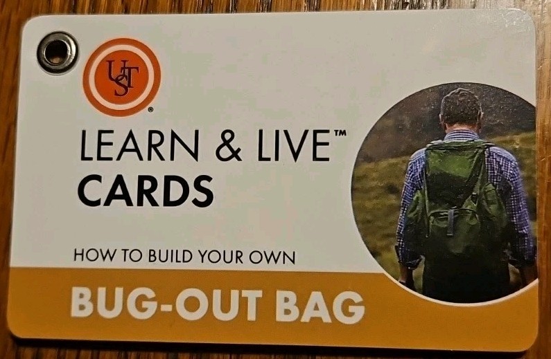 UST Learn & Live Cards How To Build Your Own Bug-Out Bag
