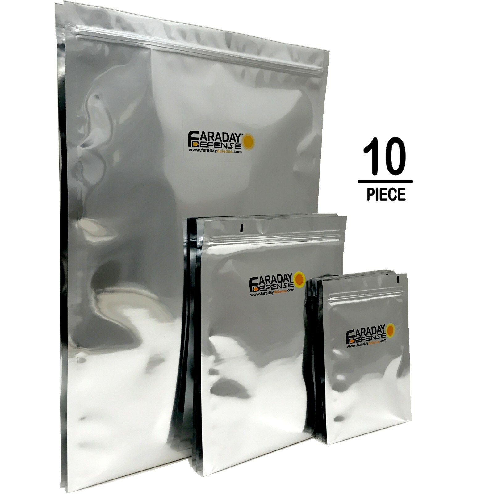 Faraday Cage EMP Bags, 7.0mil Heavy Duty, 10pc Kit BULK LOT X-LARGE..TESTED!