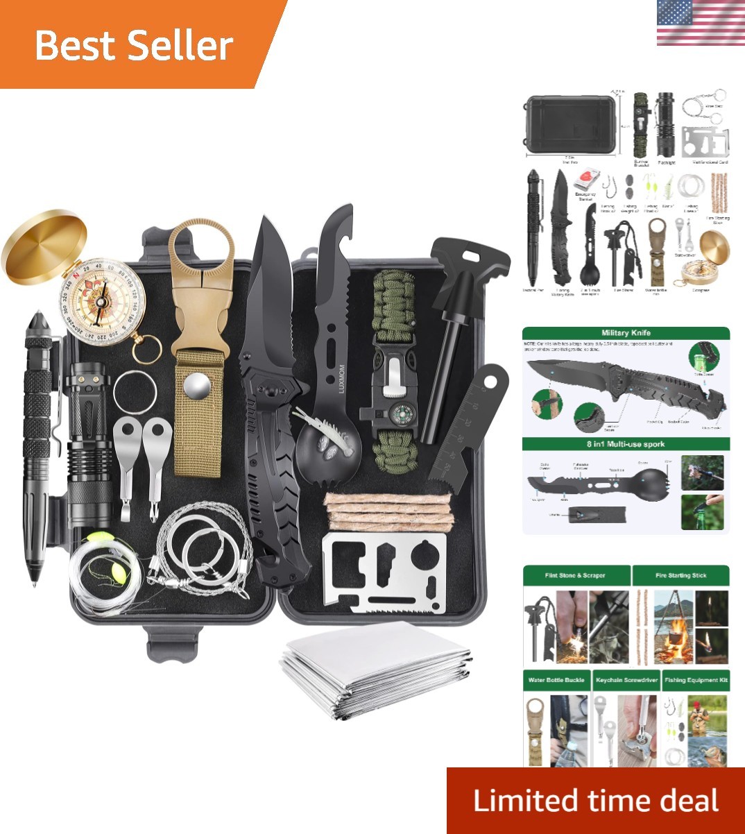 Gifts for Men Dad Christmas Husband Teenage Boy, Survival Kit 28 in 1, Surviv…
