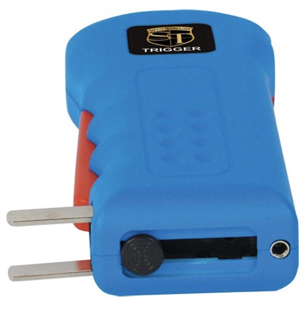 Stun MASTER ST POLICE Defense BLUE SQUEEZE Stun Gun Rechargeable LED FLASHLIGHT