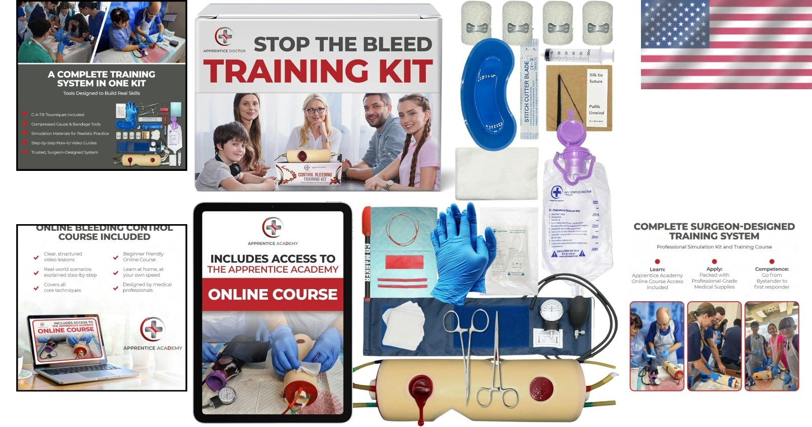 Accredited Bleeding Control Kit with Online Course: Master Emergency Response