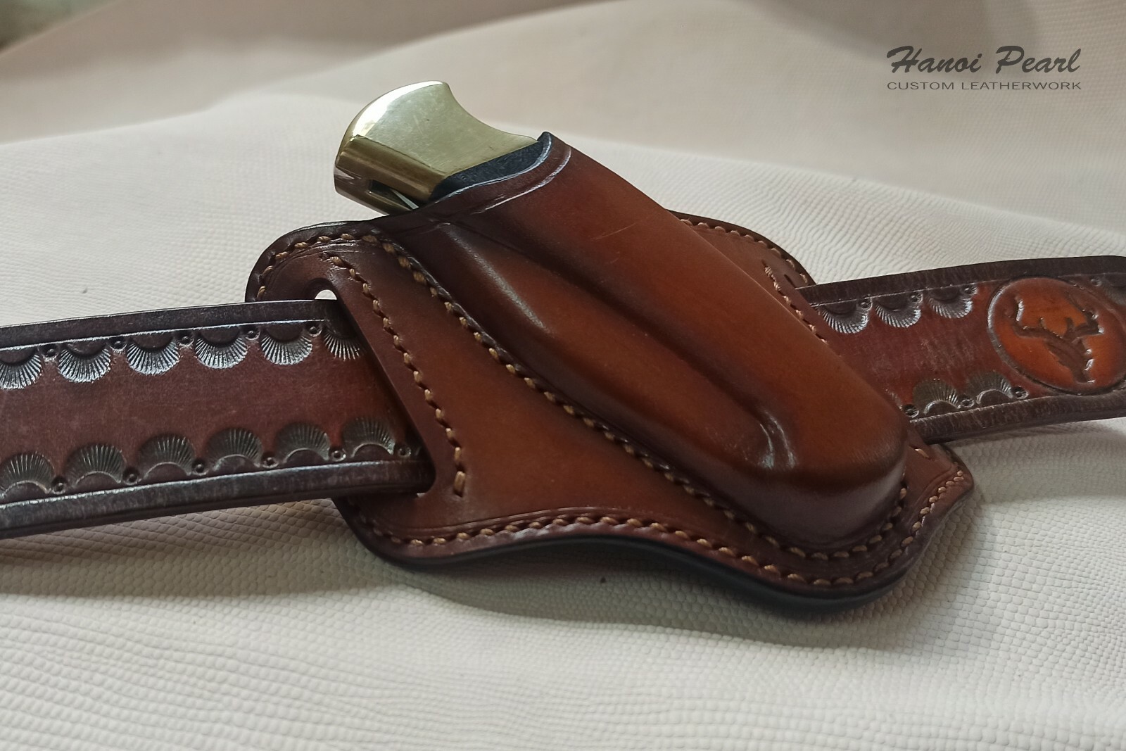 Custom Canted Cross Draw Leather Sheath for Buck 112 Ranger [Sheath Only]