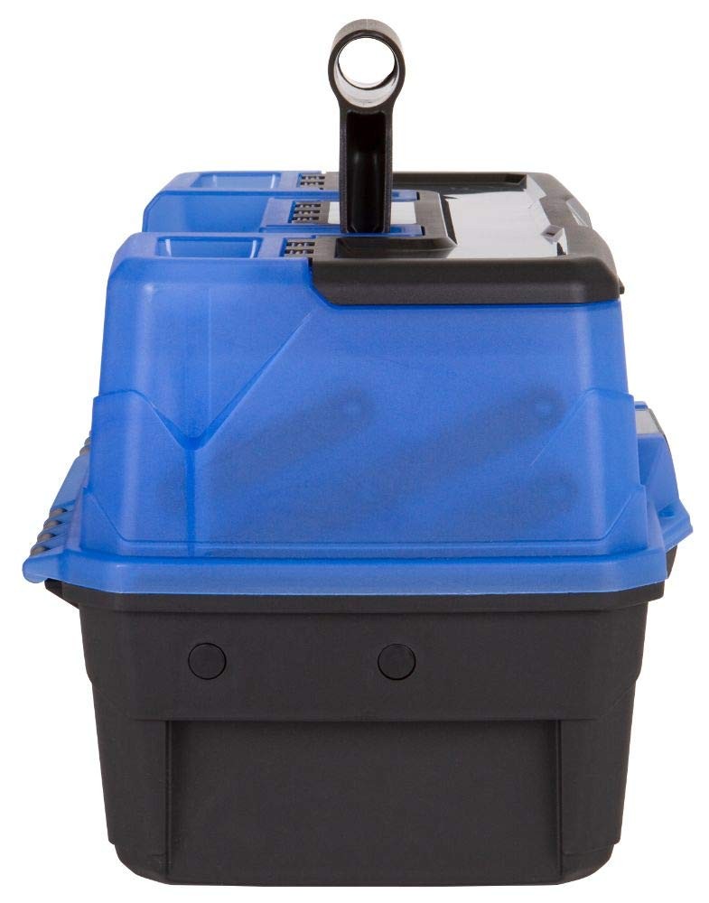 Flambeau Outdoors 6383FB 3-Tray Tackle Box – Classic 3-Tray, Frost Blue/Black