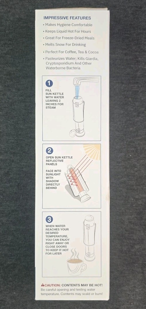 4Patriots Sun Kettle Rocket Solar Thermos Cooker Water Heater Survival Kit -…