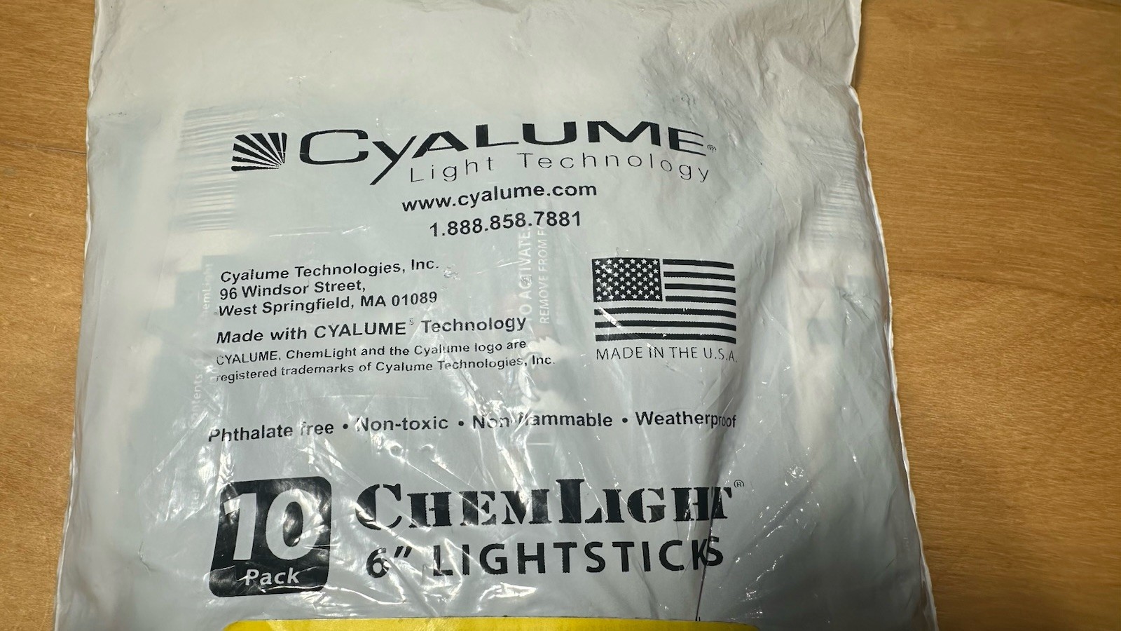 10 X Cyalume Chemlight Tactical Light 12 Hour Yellow New In Sealed Pack Exp.2029
