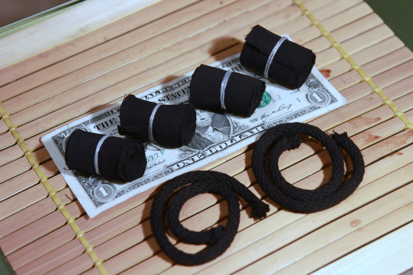 Charcloth & Char Rope Combo – bushcraft outdoor survival, char cloth charcord