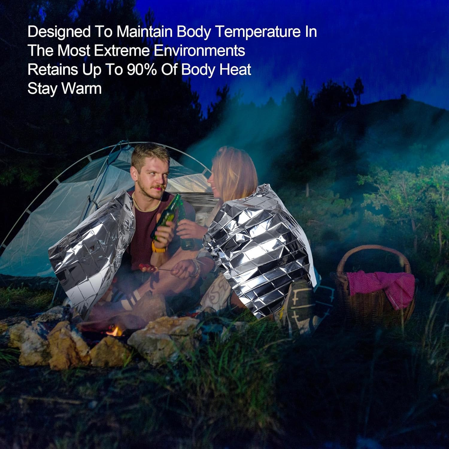 9 Pack Emergency Blankets, Outdoor Survival Emergency Insulated Gear, Mylar Ther