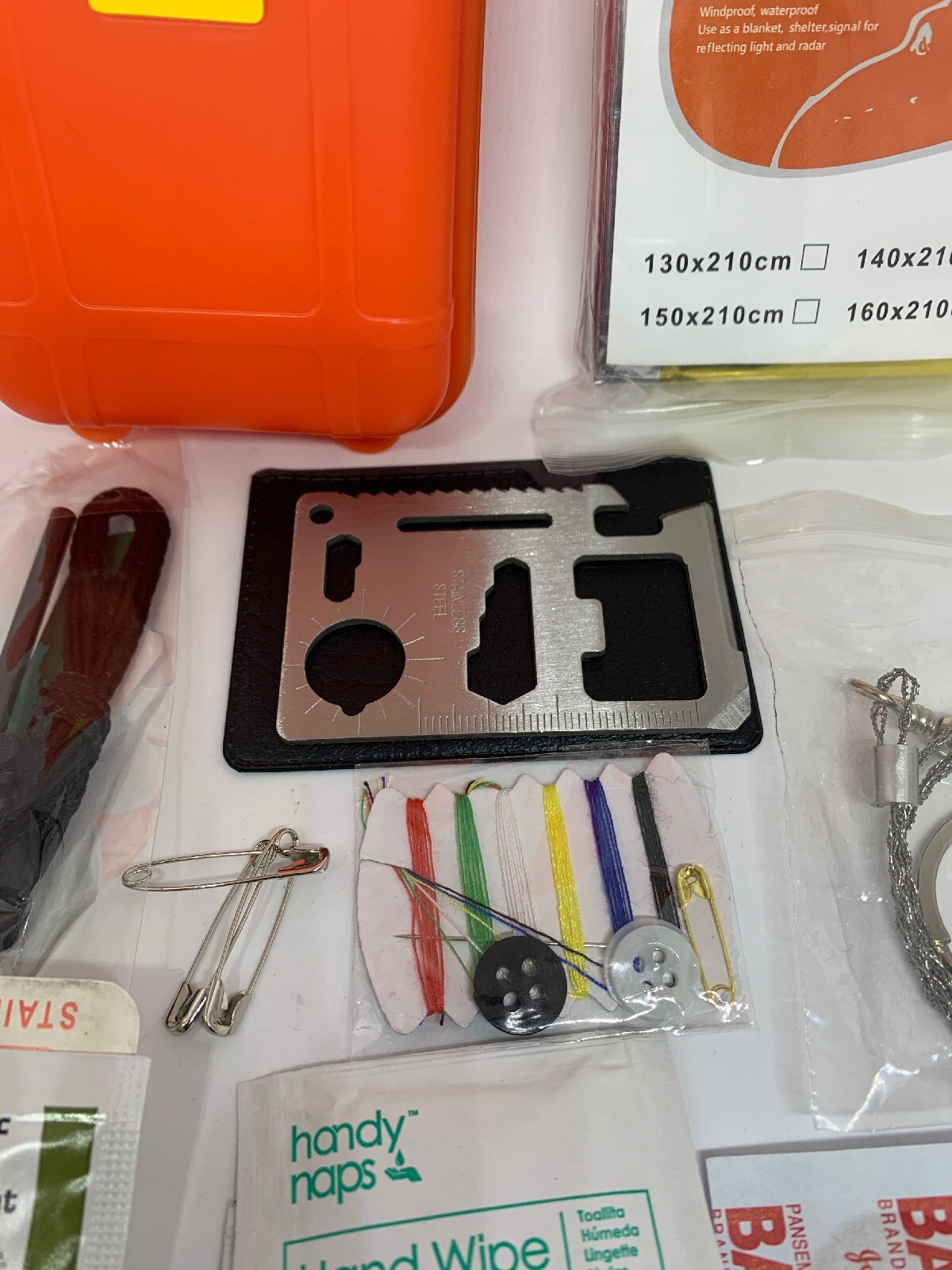 30 Piece Emergency Survival Kit Essential Bug out Bag Hurricane – Glove Compart