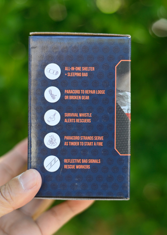 Go Time Gear LifeBivy Emergency Equipment: Sleeping Bag Paracord Whistle