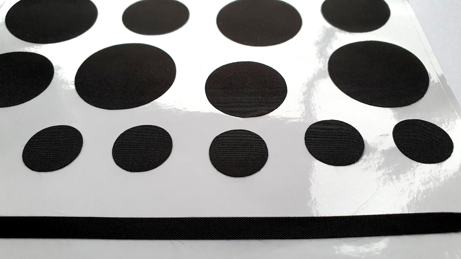 15 Aufkleber repair patch selbstklebend schwarz Nylon outdoor