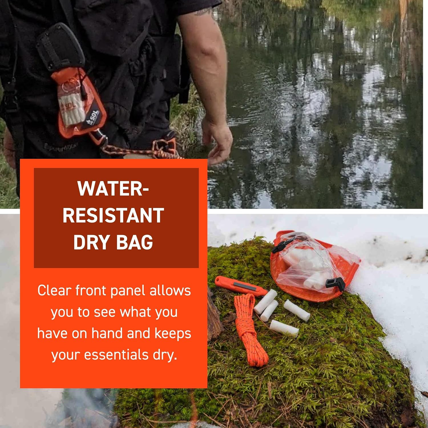 Survival Fire Lite Kit & Dry Bag – Essential Pack of 2 for Adventurers