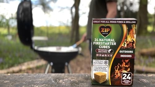 Zip 100536000 Natural Firestarter Cubes 24 Count, White 24 Multicolor