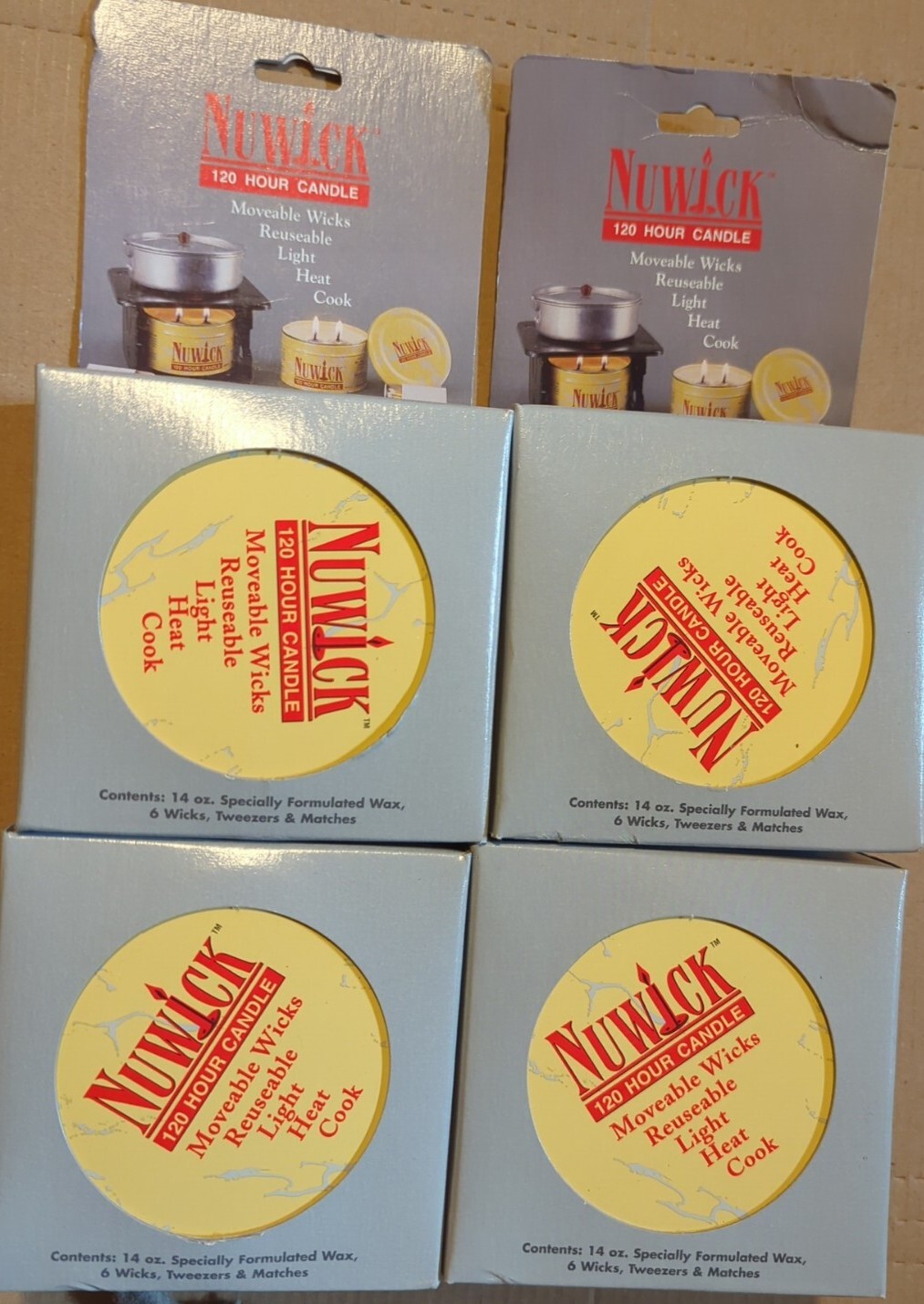10x LOT- Nuwick 120 Hour Emergency 14 oz Candle Survival Gear *NEW in Box* fr/sh