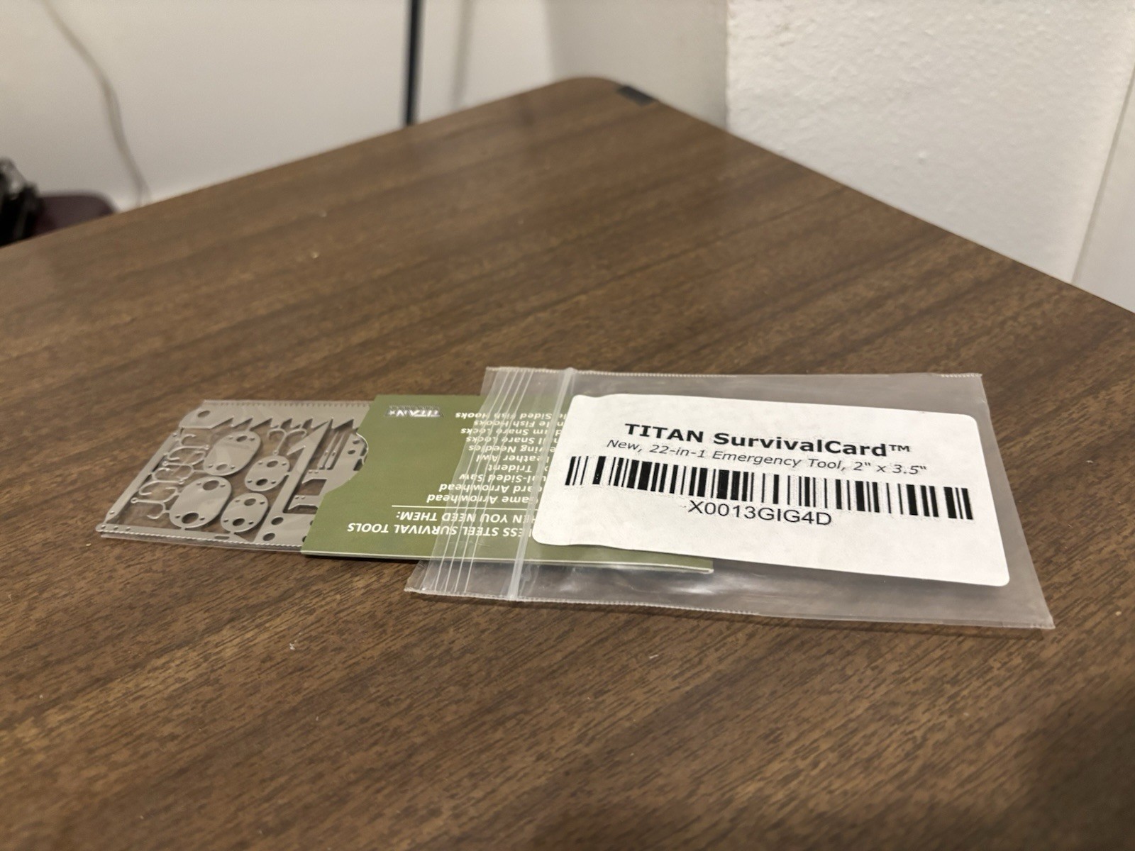 TITAN Survival Card 22-in-1 Emergency Tool, 2” x 3.5”