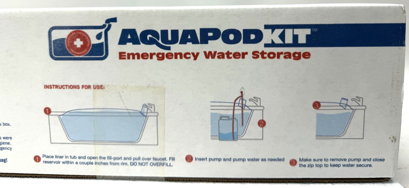 AquaPod Kit Water Storage Container NEW up to 65 gallons Emergency Preperation
