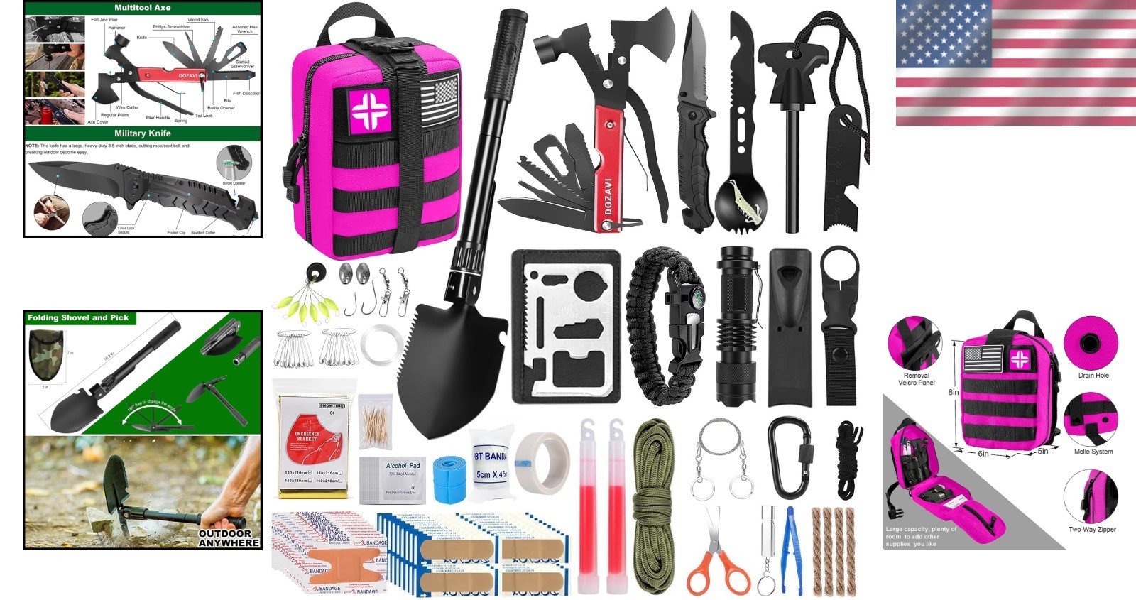 Molle Pouch Survival Equipment – Ultimate First Aid Kit for Outdoor Adventures