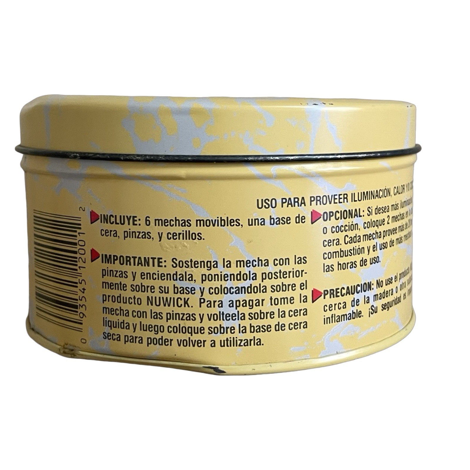Nuwick 120 Hour Emergency Candle Moveable Wicks Reusable Light Heat Cook – 14 oz
