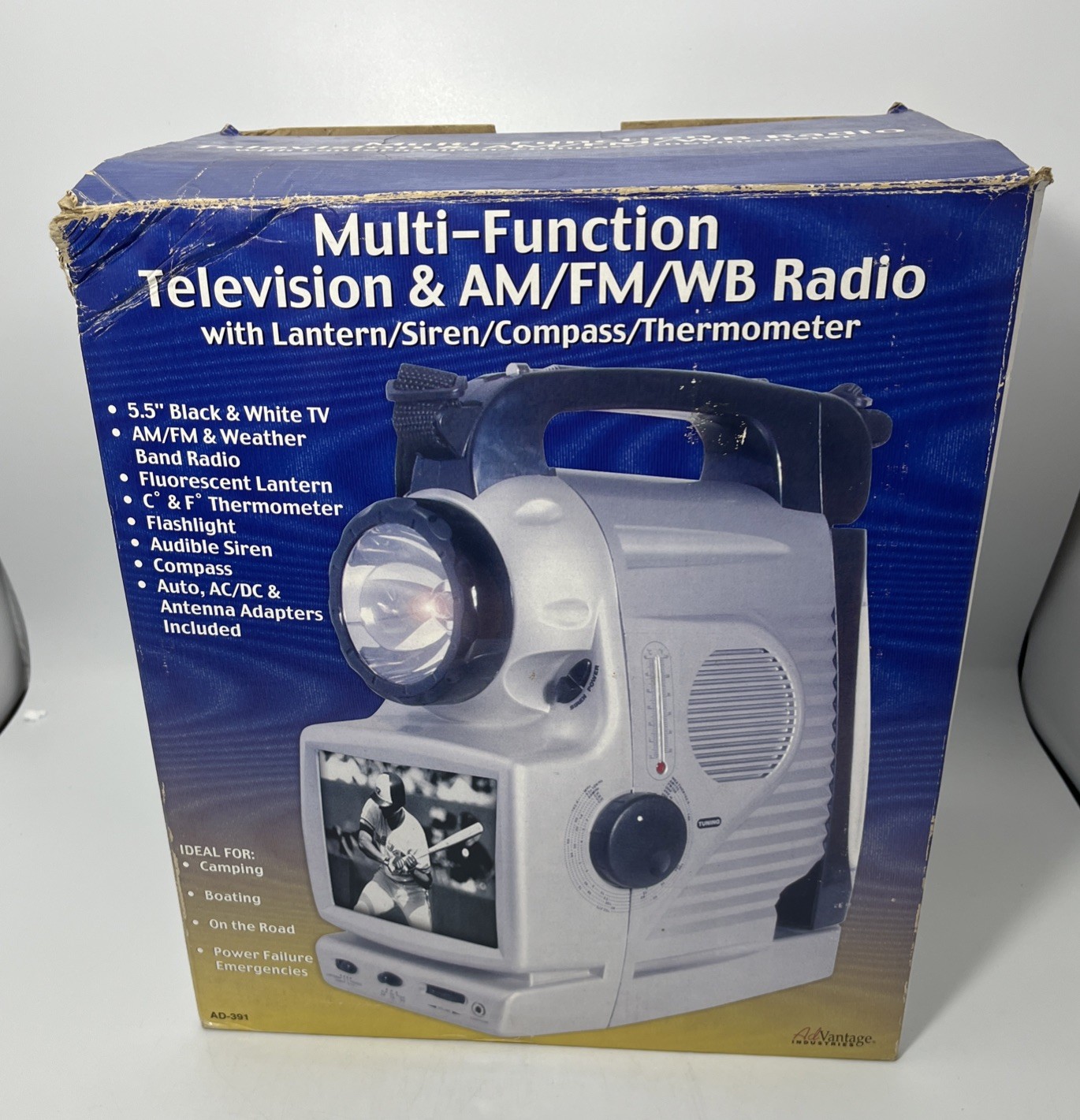 Advantage Industries Multi-Function Television & AM/FM/WB Radio W/ Lantern Siren