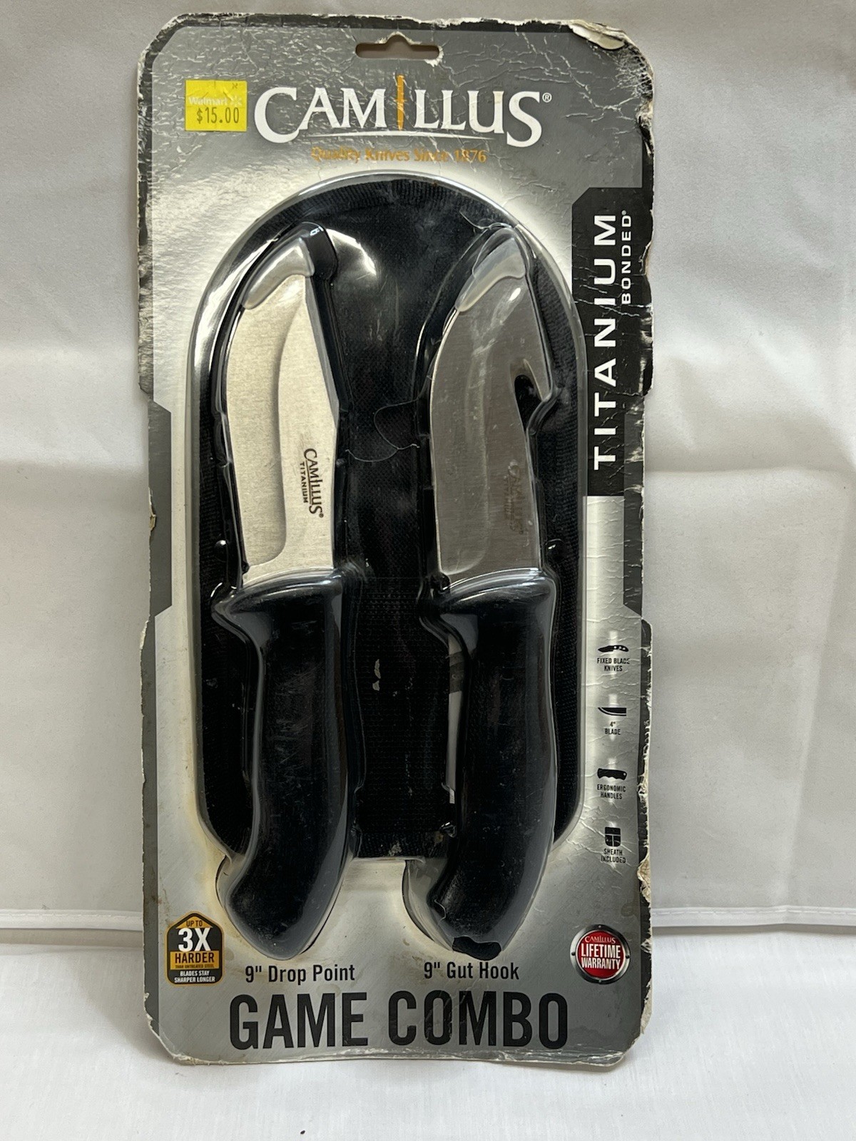 Camillus Game Combo 9″ Gut Hook Knife 9″ Drop Point Combo Kit- 2 Piece Set
