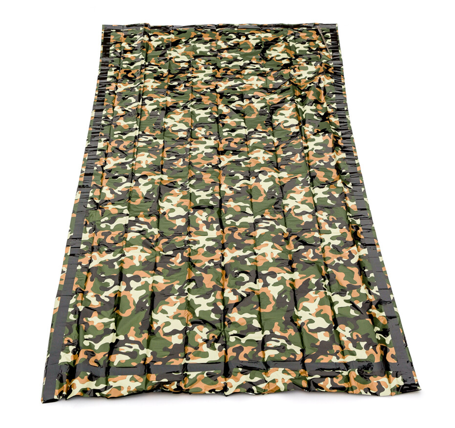Camouflage Heavy Duty Emergency Aluminized PE Camo Sleeping Bag 84″ x 36″