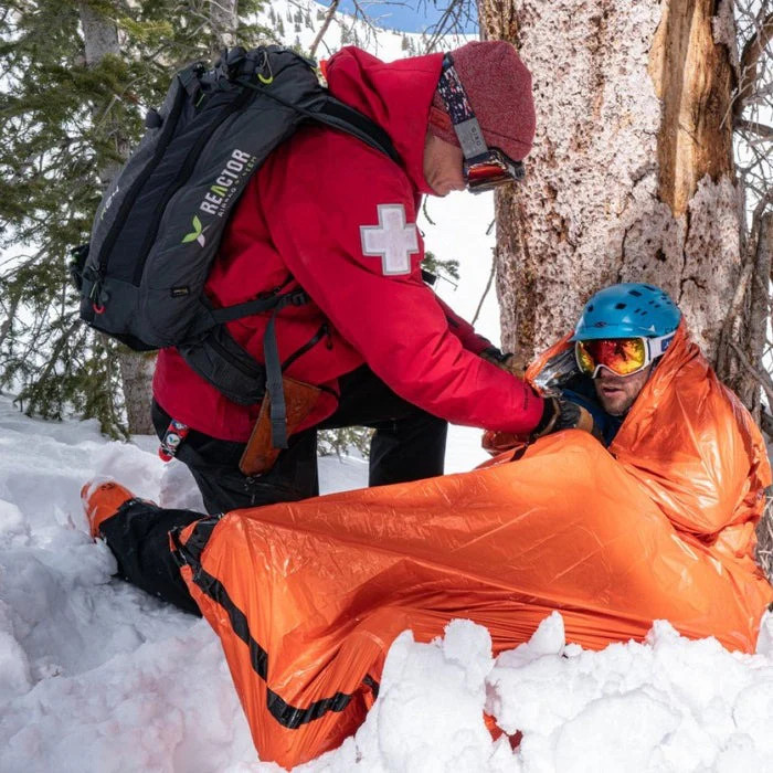 SOL Emergency Bivvy with Rescue Whistle Thermal Blanket EDC Survival Kit Orange