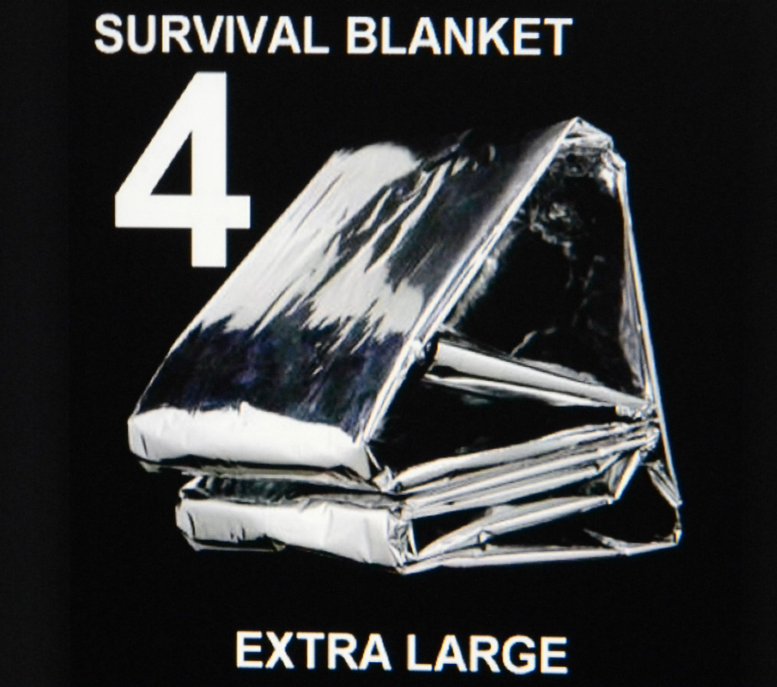 4 XL Winter Emergency BLANKETS Survival Tent Camping Hiking BOB Reflecting Lot