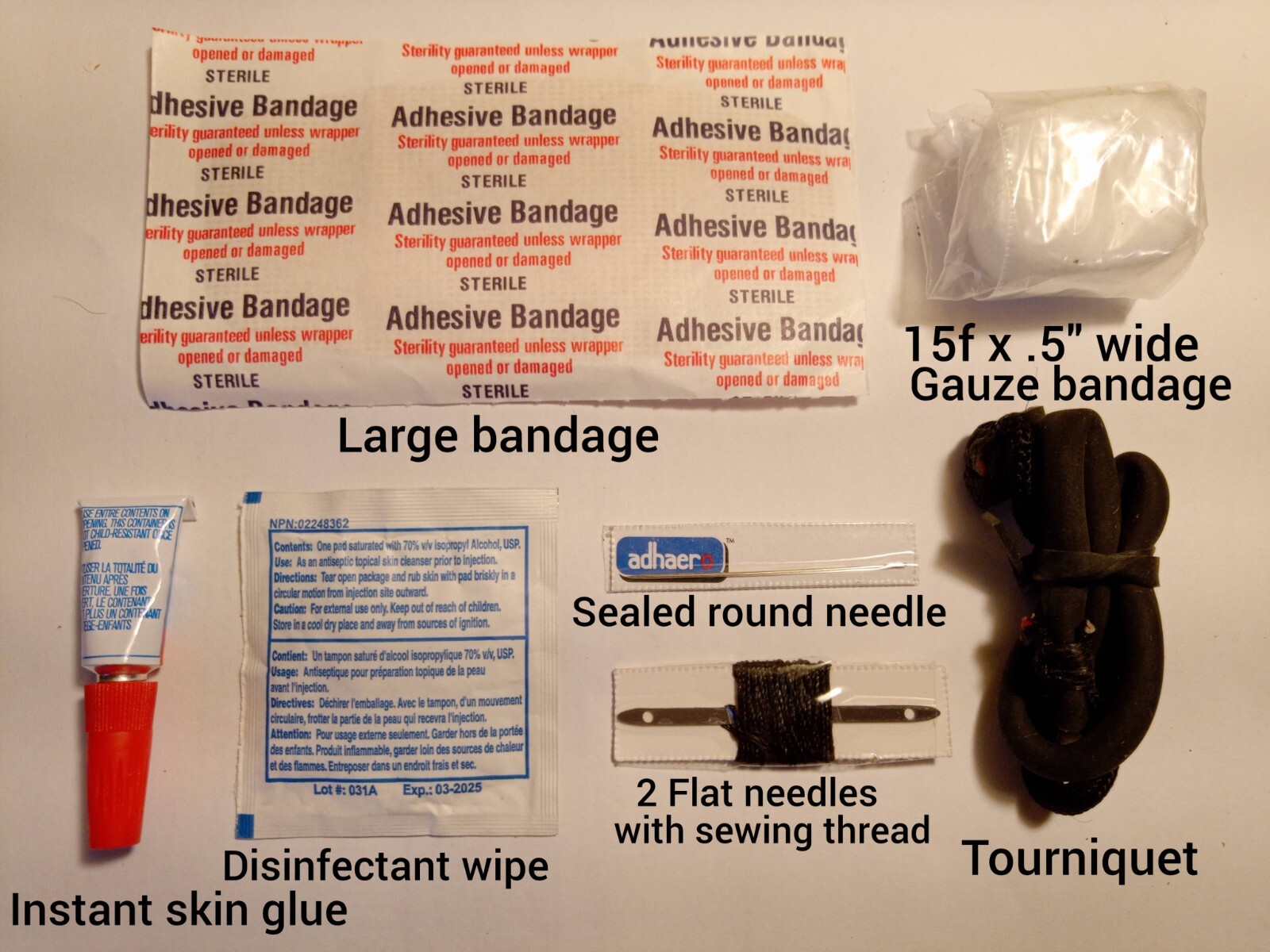 MINIMALIST EMERGENCY SURVIVAL FIRST AID NECKLACE POUCH WITH TOURNIQUET FIRST AID