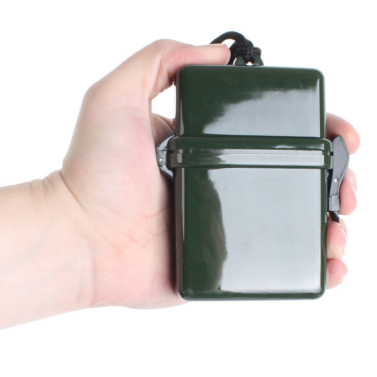 Olive Green Waterproof Box – Outdoors Camping Plastic Emergency New