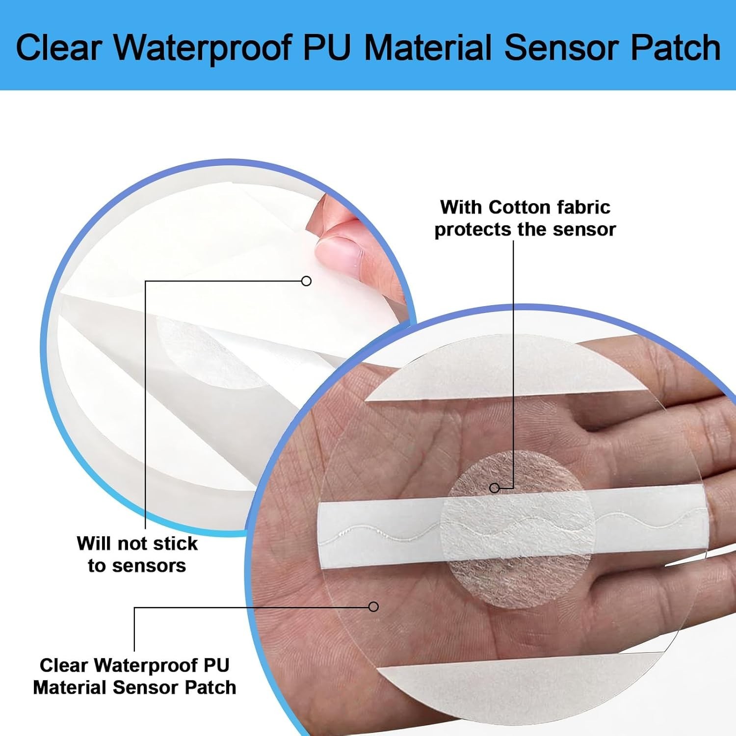 Easy-to-Use 20 Pack Waterproof Sensor Covers for Libre 3 – Hypoallergenic Design