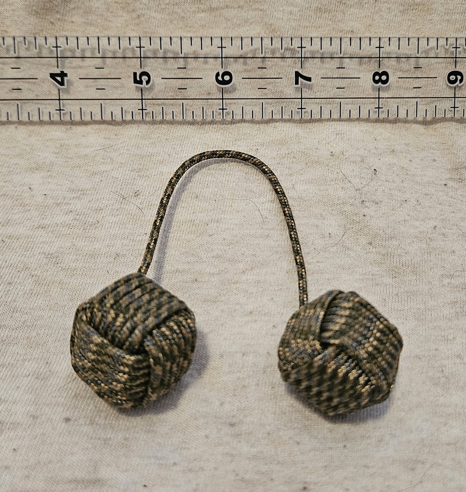 275 Paracord Begleri Double Monkey’s Fist Nautical Knots Fidget 16mm dice @ 7.5″