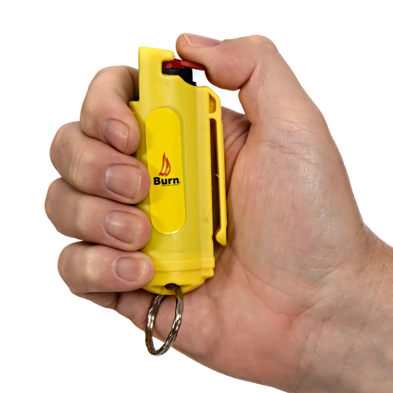 BURN Pepper Spray 1/2oz Self Defense Keychain Yellow Security Case Molded
