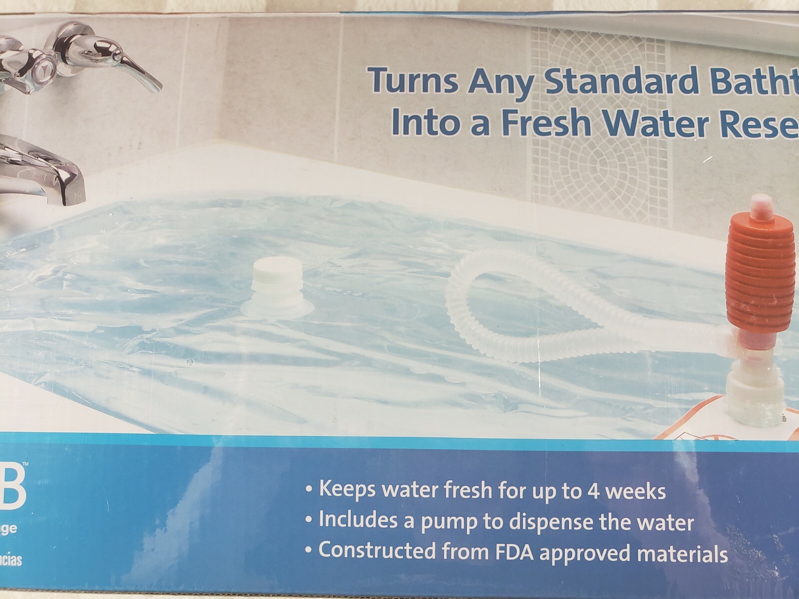 WaterBOB Bathtub Storage Emergency Drinking Water Container Holds 100 Gallons
