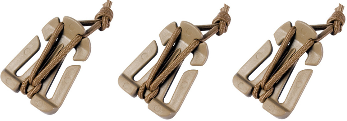 3 PACK ITW WEB DOMINATOR FOR SECURING LOOSE NYLON WEBBING, TAN, ITW100TX3