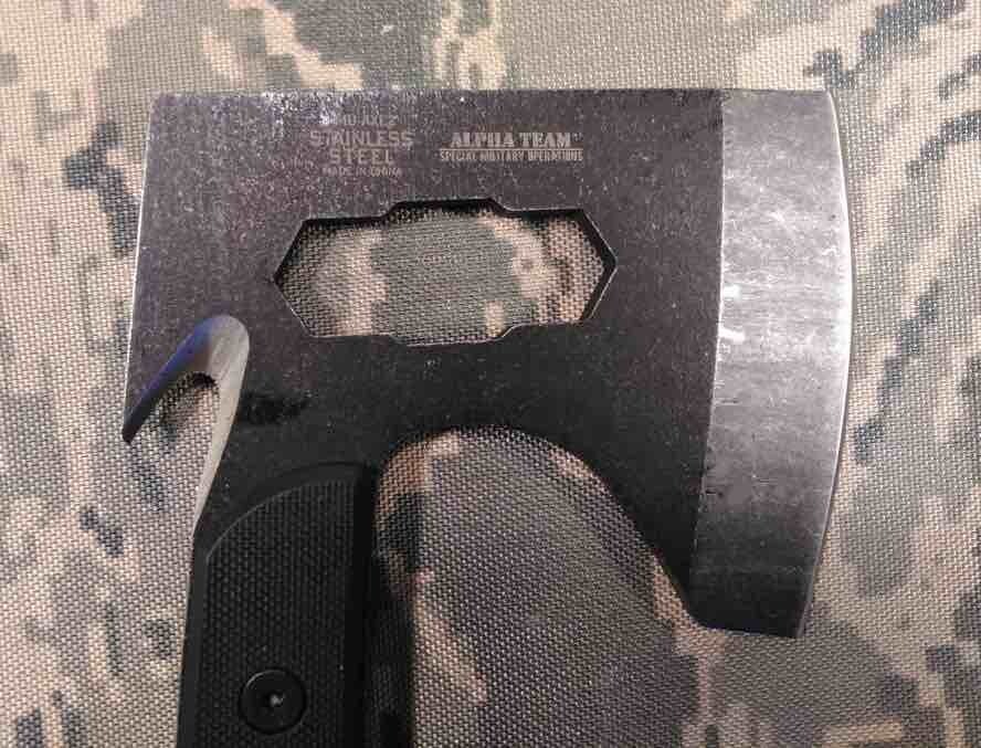 Shovel Pick Trenching Tool + Tactical Knife + Survival Hatchet PryBar Multi