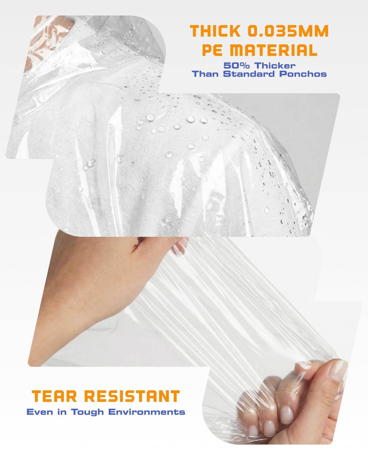 Disposable Rain Ponchos for Adults 5 Pack