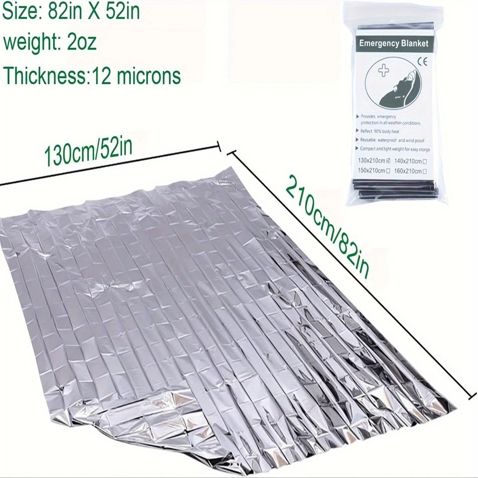 10Pack Emergency Mylar Thermal Blankets , New for Outdoor Sport Free Shipping !