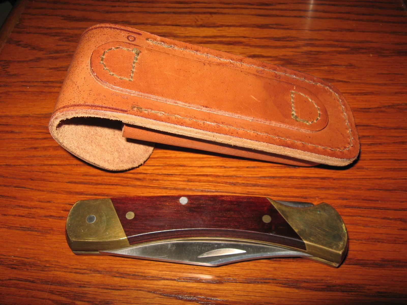 rmk99 Uncle Henry Schrade 8.7″ Folding Knife LB7 USA Wood Handle w/Sheath st135