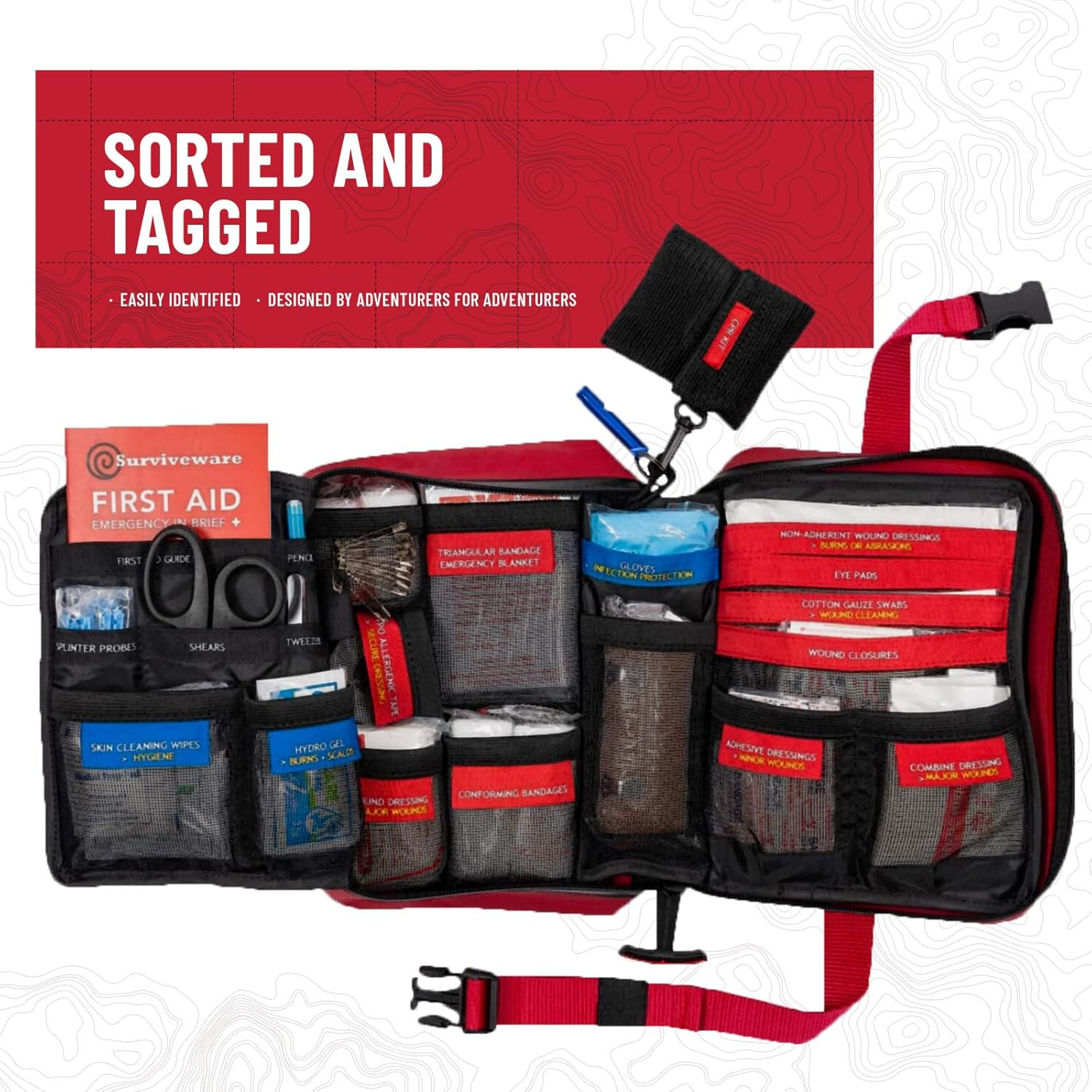Waterproof Premium Survival First Aid Kit – Survival Emergency Preparedness for