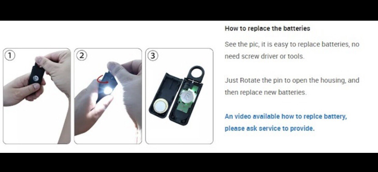 Personal Safety PANIC Alarm STROBE Rape Attack Police Keychain Approved Security