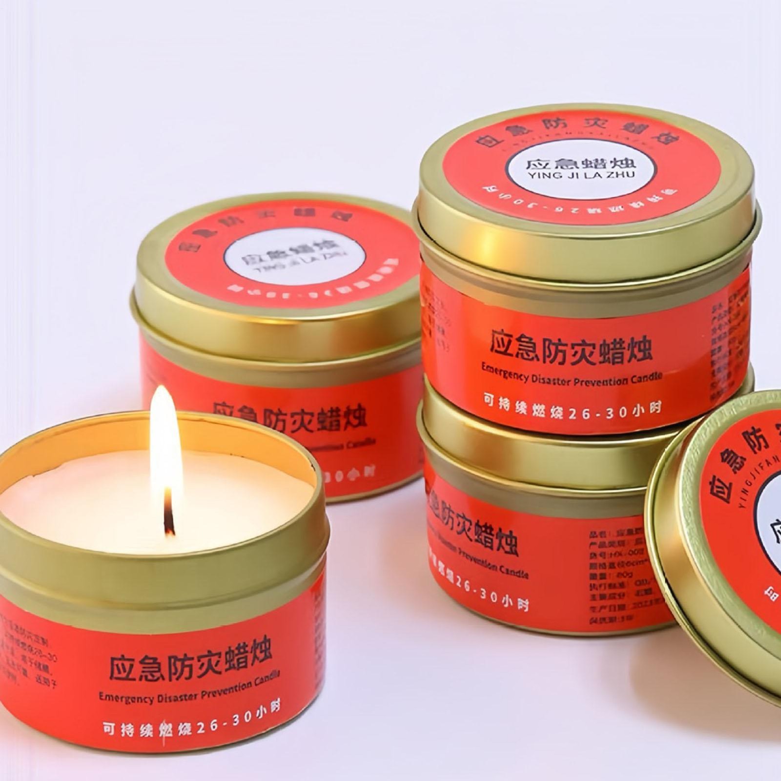 5PCS 20-30 Hour Emergency Candle Light Stove Emergency Disaster Survival Camping