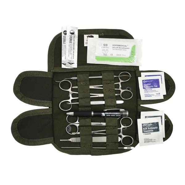 Elite First Aid – Surgical Instruments Medical Kit – Canvas Pouch – Med Kit – US